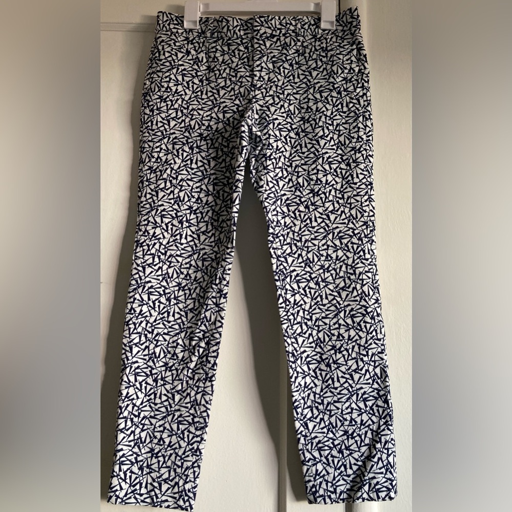 Banana Republic Sky Blue and White Patterned Top